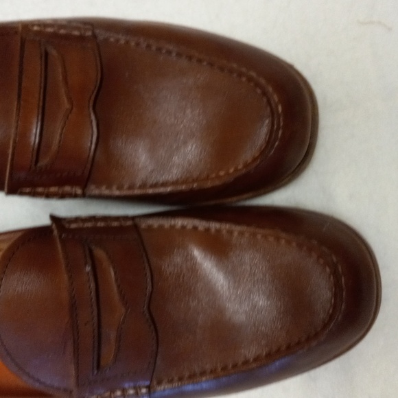 ELANOMAN Penny Loafer Leather Shoes Brown Sz 45 Round Toe - Picture 5 of 5